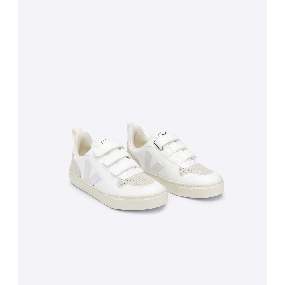 Kids' Veja V-10 CWL Shoes White | ZA 781SGL